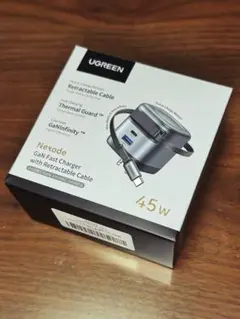 新品 UGREEN 45W 3ポート 巻取り式充電器
