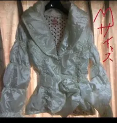 ★新品LD PRIME白ショートリボン付ダウン(M)18900 5～7号