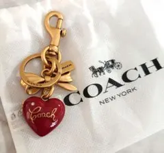 新品　COACH ボウハートロケットバックチャーム