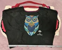 ボールアンドチェーン モルガ コラボ エコバッグ フクロウ柄 ブラック 