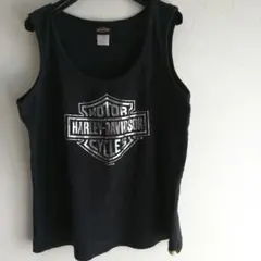 (146)XXL /古着ハーレダビットソンヴィンテージタンクトップ大きいサイズ黒