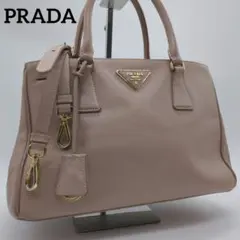 【美品】プラダ☆ガレリア トートバッグ サフィアーノ レザー 2way 三角ロゴ