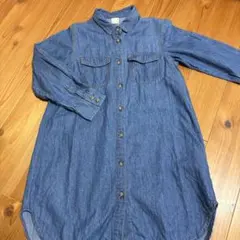 petit main デニムシャツワンピース 130