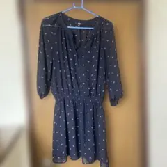 UNIQLO ネイビー 花柄 ワンピース Mサイズ