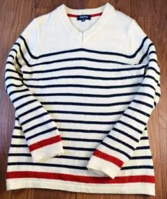 field/dream ボーダー Vネック 長袖 M