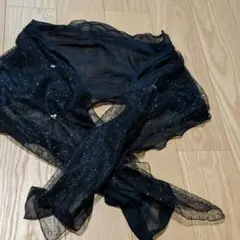 美品　結婚式　ボレロ　はおり　ショール　パール　パーティードレス