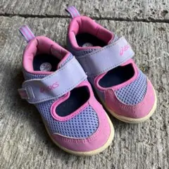 asics ベビーシューズ 15cm ピンク/パープル