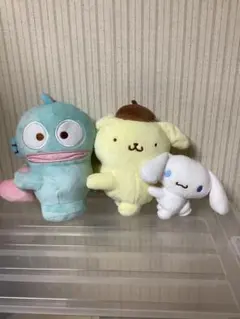 サンリオ　ぬいぐるみ　(ハンギョドン、ポムポムプリン、シナモロール)