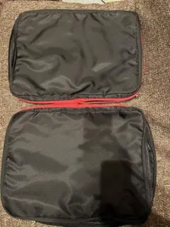 圧縮 トラベルポーチ 旅行用　ブラック　2個セット