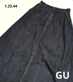 【GU】Lサイズ　デニム 　ロング フレアスカート