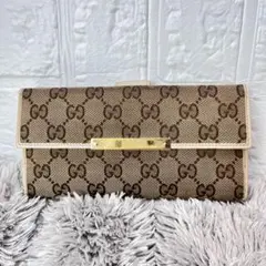GUCCI GGキャンバス シェリーライン プリンシー Wホック 長財布 - メルカリ
