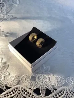 みーみ様ご確認・アンティーク・クリップ式ゴールド細線イヤリング