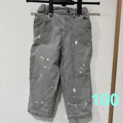 エクストララージ　デニムパンツ　ペンキ　100 グレー