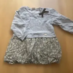 x*4様 プティマイン　ワンピース　90 グレー