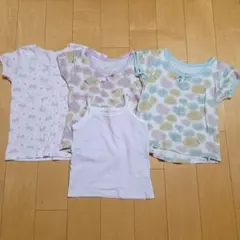 キッズ 肌着 4枚セット 女の子向け90cm 100cm