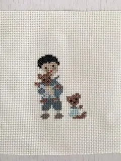 ペレッテサモイロフ　ハンドメイド　クロスステッチ完成品　刺繍