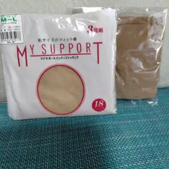 MY SUPPORT ベージュ サポートストッキング M-L