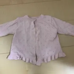 ピンク カーディガン 70cm フリル付き