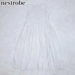 nest Robe リネンバックVネックノースリーブワンピース アイボリー 麻