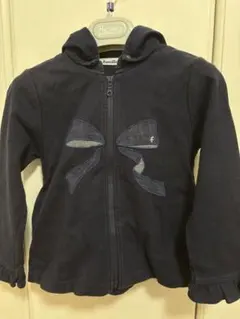 familiar パーカー 120 ネイビー リボンモチーフ
