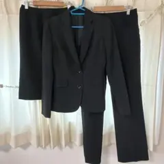 黒　ストライプ柄　洗えるリクルートスーツ　3点セット　就活