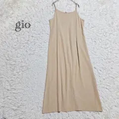 ジオ　キャミワンピース　ロング　日本製　リネン混　万能ワンピ　40サイズ
