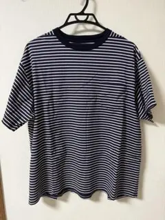 N.O.UN/TRICOT ボーダー ポケットTシャツ LARGE