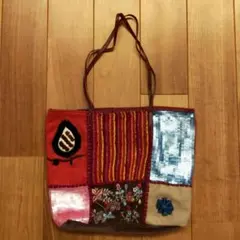 ⭐︎インド バンジャラ族　アンティーク品 カラフルな幾何学模様　ショルダーバッグ ⭐︎インド バンジャラ族 アンティーク品 カラフルな幾何学模様