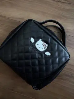 ❤️Hello Kitty キルティング バニティポーチ ブラック