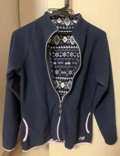 ニューバランス　リバーシブル　フリース　紺色