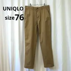 ユニクロ チノパン ベージュ ストレート ウエスト76 レギュラーフィットチノ
