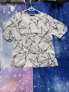 ⭐️FASHION MESSAGE⭐️スター柄半袖Tシャツ・Lサイズ？