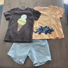 ファミリア 難あり 春夏 男の子 Tシャツ パンツ 120cm 3点セット