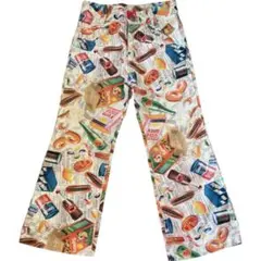 ブーフーウー　海外食品モチーフ ワイドパンツ 100cm