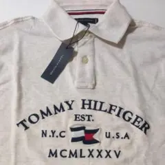 TOMMY HILFIGER ポロシャツ ホワイト生成り タグ付　S　＃049