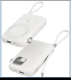 モバイルバッテリー 大容量 10000mAh 軽量 小型 マグネット式
