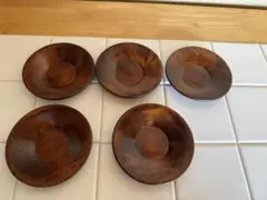 茶托 5枚セット 木製