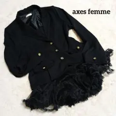 axes femme テーラードジャケット 薔薇刺繍 レース ダークコア M