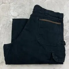 ラングラー　WORKWEAR　ダック　ペインターパンツ　古着　ブラック黒　W38