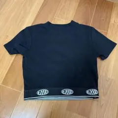 EMODA ロゴ入りショート丈Tシャツ ブラックのサムネイル