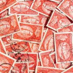 イギリス　ヴィンテージ　5シリング　ジョージ6世　使用済み切手　30枚　素材 6