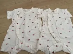 【西松屋】チェリー柄ロンパース 70-80cm 2枚セット