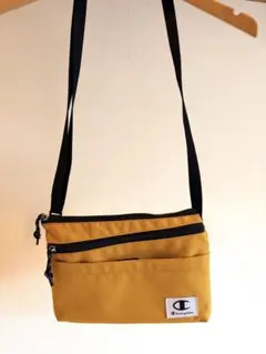「男女兼用」Champion ミニショルダー バッグ イエロー サコッシュ