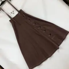 E hyphen world gallery サス付きスカート ボタンデザイン