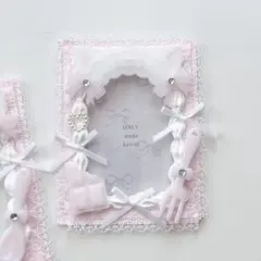 3 トレカケース　ホイップデコ　B8 硬化ケース　ねこ　ピンク　メイド