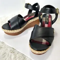 BLUE LABEL ブルーレーベルクレストブリッジ厚底サンダル　24cm