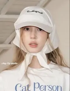 feytiystudio ダックスカーフ バイザー付きバンダナ帽　日焼け対策に◎