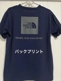 THE NORTH FACE Tシャツ ネイビー バックプリント スクエアロゴ