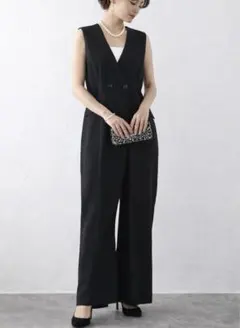 専用【新品・タグ付】フロント釦リネンライクオールインワン/ボンジュールサガン