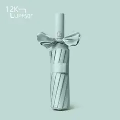 折りたたみ傘 ★ミントグリーン★ 12本骨 晴雨 日傘 ワンタッチ 自動開閉式